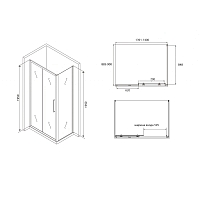 Душевой уголок ABBER Schwarzer Diamant 1950x1400x900 черный AG30140BH-S90B