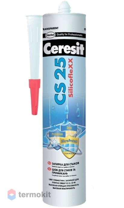 Затирка Ceresit СS 25 силиконовая Прозрачный 280мл