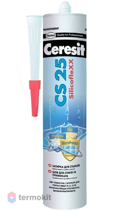 Затирка Ceresit CS 25 силиконовая Прозрачный 280мл