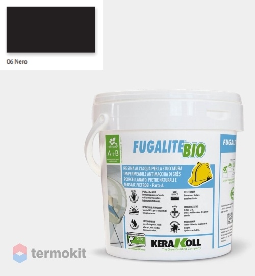 Затирка Kerakoll Fugalite Bio эпоксидная 06 Nero 3кг