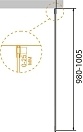 Универсальная боковая панель без пристенного профиля Cezares STREAM-100-FIX-C-Cr 1950х1000 Хром
