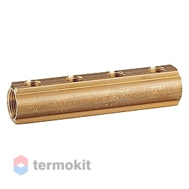 Giacomini Коллектор с внутренней резьбой 1"x1/2" /12 дист. 50 мм, латунный R551Y072