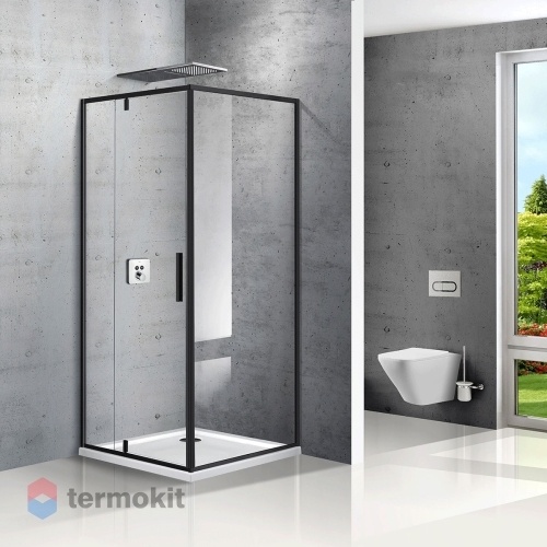 Душевой уголок Vincea Slim 1950x1200x900 матовый черный VPR-2SL9012CLB-L