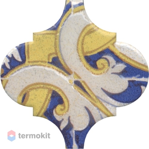 Керамическая плитка Kerama Marazzi Арабески Майолика OP/A160/65000 орнамент декор 6,5x6,5