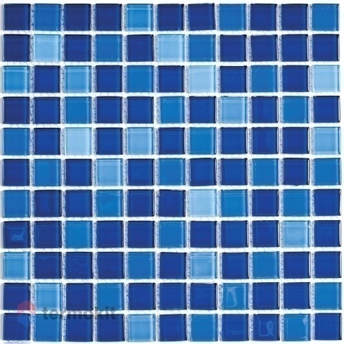 Мозаика Jump Blue №1 (Dark) (4x25x25) Растяжки 30x30