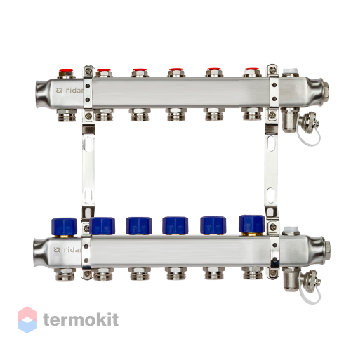 Комплект коллекторов РИДАН SSM-6R set с кронштейнами, 6 контуров