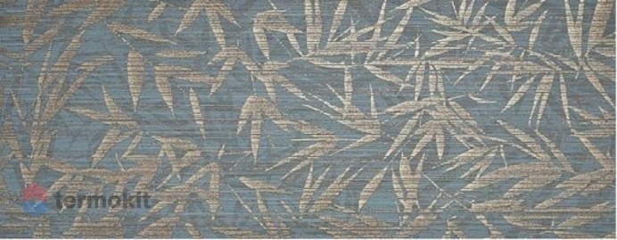 Керамическая плитка La Platera Shui Teal Leaves настенная 35x90