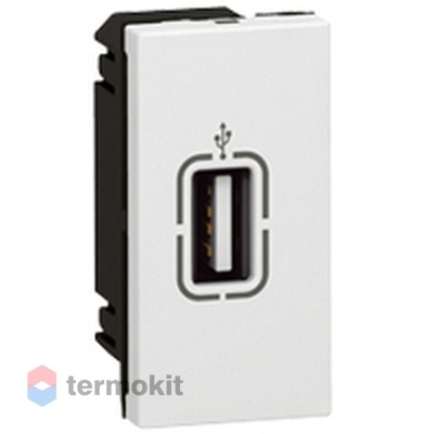 Розетка USB Legrand Mosaic Легранд Мозаик 1М белая 78761