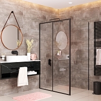 Душевой уголок WasserKRAFT Dill 2000x1400x800 Черный 61S35