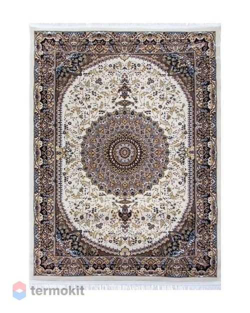 Ковёр Merinos Shahreza 80x133 прямоугольный кремовый/тёмно-синий d205