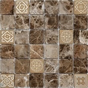 Мозаика Caramelle Mosaic Art Stone Emperador Dark Mat (4,8x4,8) 30x30