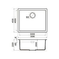 Мойка для кухни Omoikiri Yamakawa 55T-U/I BL черный 4993428