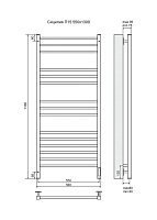 Электрический полотенцесушитель Terminus Сицилия П15 550x1300 ТЭН Пр.