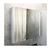 Зеркальный шкаф Comforty Сорренто-90 подвесной светло-серый 00-00001968