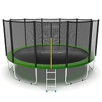 Батут с внешней сеткой и лестницей Evo Jump External 16ft (Green)