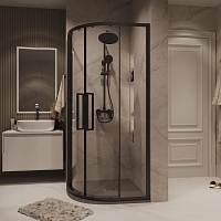 Душевой уголок Grossman Cosmo 1950x1000x1000 черный матовый 301.K33.02.1010.21.00