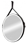 Зеркало Art&Max MILAN 100 с подсветкой и функцией антизапотевания подвесное черный AM-Mil-1000-DS-F-Nero