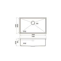 Мойка для кухни Omoikiri TAKI 74-U/IF GB графит 4997020