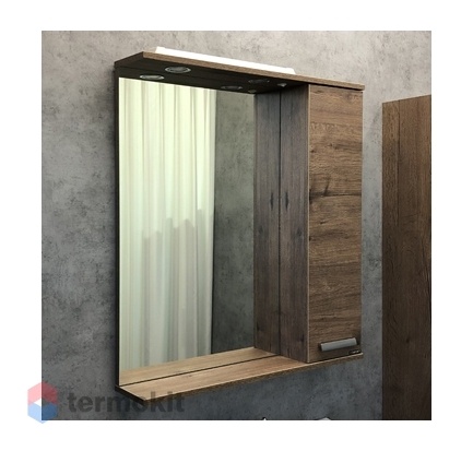Зеркало-шкаф Comforty Марио-60 подвесной дуб дымчатый 00-00005201