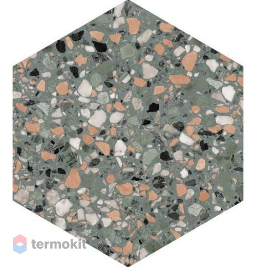 Керамогранит DNA Tiles Terrazzo Teal 32x36,8