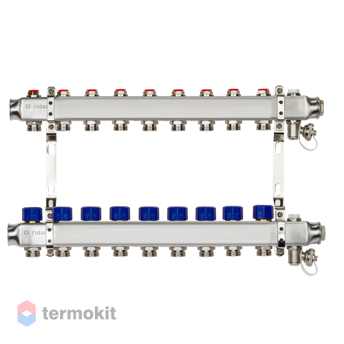 Комплект коллекторов РИДАН SSM-9R set с кронштейнами, 9 контуров