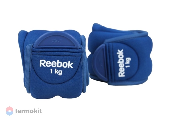 Утяжелители на запястья Reebok Elements 1 кг синие, пара RAEL-11071BL