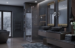 Душевой уголок Ambassador Diamond 2000x1000x1000 хром левый 12011106L