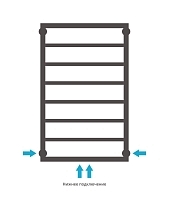 Водяной полотенцесушитель Сунержа Канцлер 800x500 матовый черный арт. 31-0254-8050