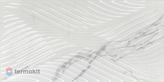 Керамическая плитка Kerama Marazzi Коррер 11281R белый глянцевый структура обрезной настенная 30x60x0,9