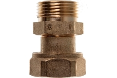 Elsen Сгон американка прямой НВ 1/2", 1/2" латунь с плоским уплотнением