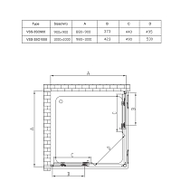 Душевой уголок Vincea Soft 1950x1000x1000 черный VSS-3SO100CLB