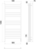 Электрический полотенцесушитель Terminus Ватикан П15 500х1300 ТЭН Пр.