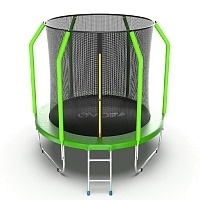 Батут с внутренней сеткой и лестницей Evo Jump Cosmo 6ft (Green)
