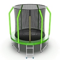 Батут с внутренней сеткой и лестницей Evo Jump Cosmo 6ft (Green)