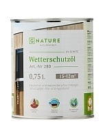 GNature 280, Wetterschutzöl Защитное атмосферостойкое масло для фасада с УФ фильтром, защитой от грибка и плесени, колеруемое 0,75 л