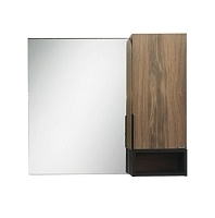 Зеркальный шкаф Comforty Штутгарт-90 подвесной дуб тёмно-коричневый 00004151038