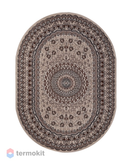 Ковёр Merinos Gavana 250x400 овальный тёмно-бежевый D504