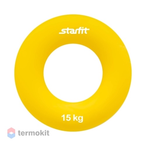 Эспандер кистевой Starfit ES-403 "Кольцо", 15 кг, диаметр 7 см, жёлтый