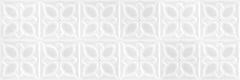 Керамическая плитка Mei Lissabon LBU053D рельеф квадраты белый 25x75