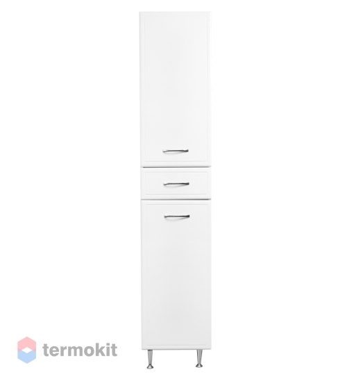 Шкаф-колонна Stella Polar Концепт 36 напольный с корзиной белый SP-00000146