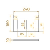 Клавиша смыва RGW SWH-09Gb золото BRUSH 68420009-06