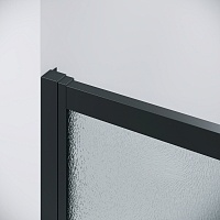 Душевой уголок Grossman Cosmo 1950x1000x700 (стекло шиншилла) левый черный матовый 120.K33.02.1070.21.02