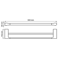 Держатель полотенец двойной WasserKRAFT Aisch K-5940