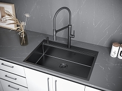 Мойка для кухни Paulmark VAST-PRO вороненая сталь PM707551-GM
