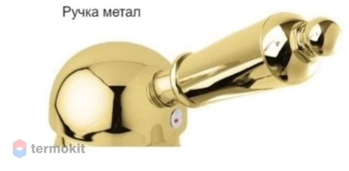 Смеситель для ванны и душа Cezares First золото, ручка металл FIRST-VD-03/24-M