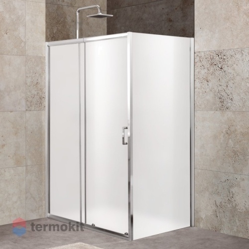Душевой уголок BelBagno UNIQUE 1900x1000x1350 (матовое стекло) хром UNIQUE-AH-1-120/135-100-M-Cr