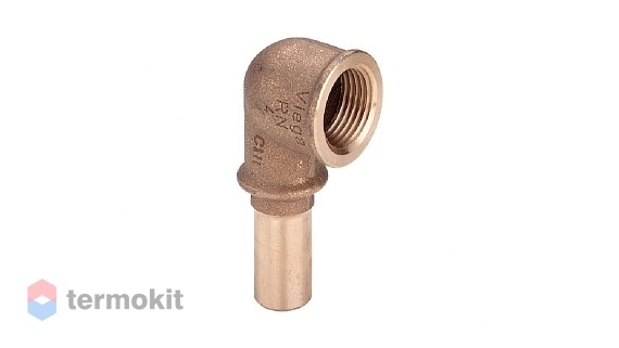 Viega бронзовая отвод-вставка 90 градусов 15x1/2" ВВ Sanpress