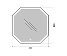 Зеркало BelBagno 80 c сенсорным выкл. и светильником SPC-OTT-800-800-LED-TCH
