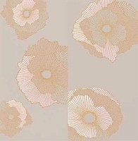 Керамическая плитка Creto Mono golden flowers панно (из 2 шт) 60x60