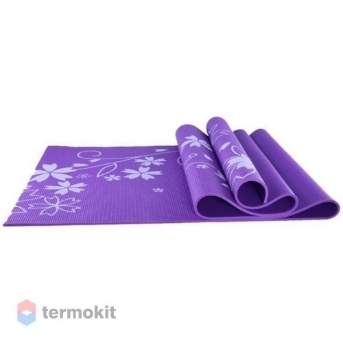 Коврик для йоги и фитнеса YL-Sports 173х61х0,4см BB8303 с принтом, фиолетовый